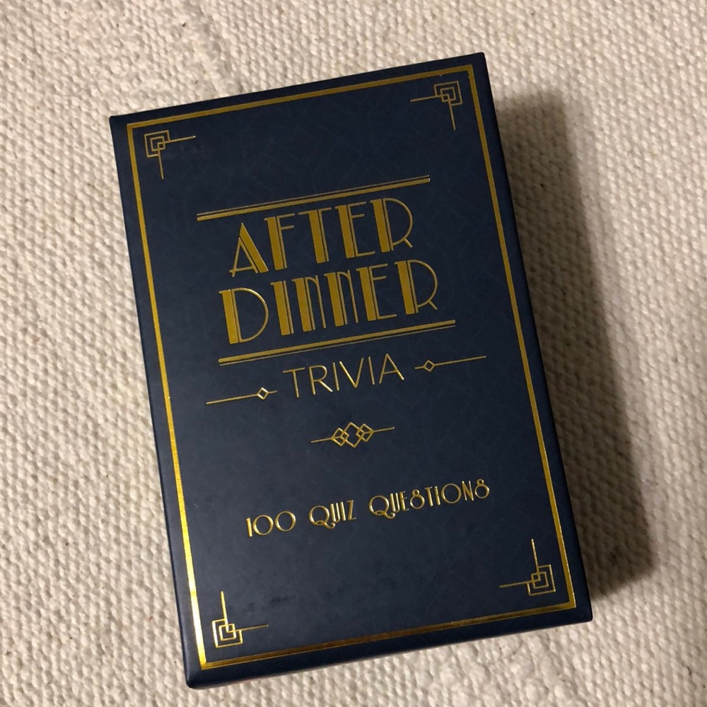 NEW in box After Dinner trivia cards